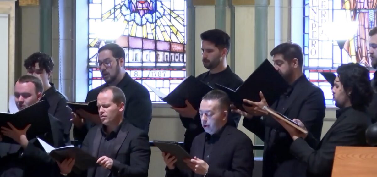 Ad Te Levavi composed by Mark Nowakowski image of choir singing