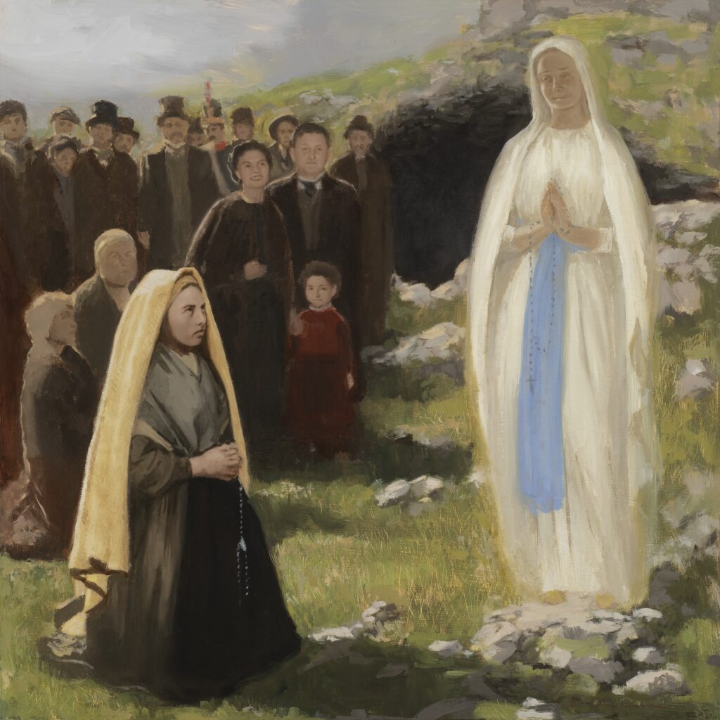 Our Lady of Lourdes by Matilde Olivera commissioned painting