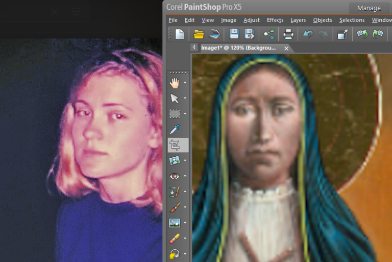 Rosie with Saint Kateri Tekakwitha